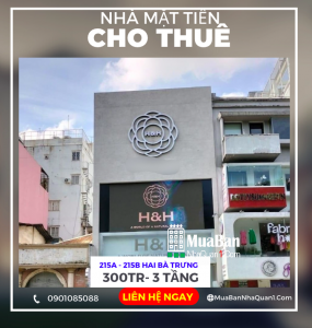Cho Thuê #215A - #215B Hai Bà Trưng, P6, Q3